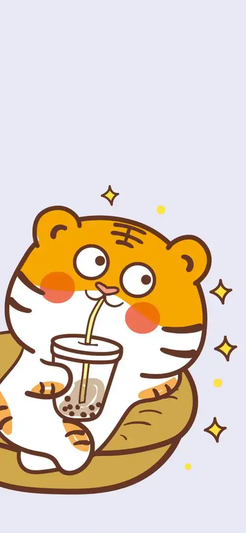 2022虎年本命年壁纸,卡通可爱壁纸,全屏高清壁纸,4k手机壁纸