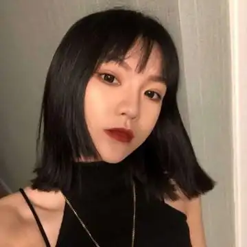 韩系短发女生霸气头像