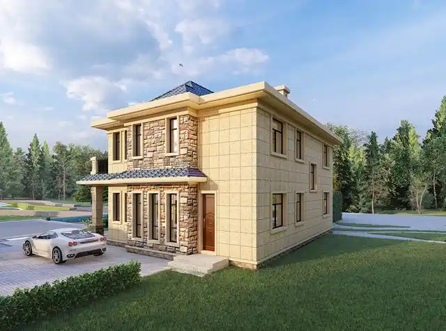 一款集美观,实用舒适于一体的二层欧式小别墅,占地仅128平