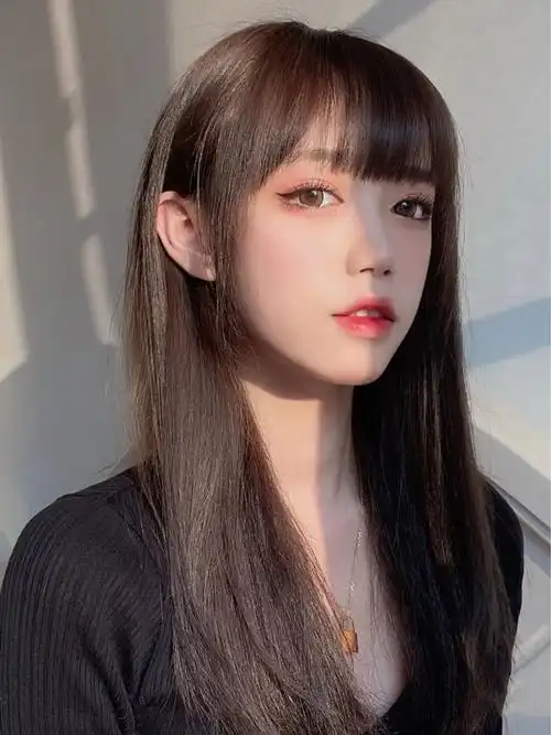 假发女中长发自然全头套式仿真夏季圆脸齐肩气质锁骨长直发假发套