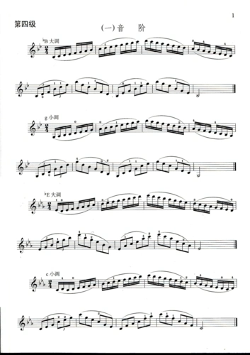 小提琴考级曲集1-四级音阶