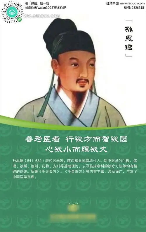 孙思邈简介展板设计