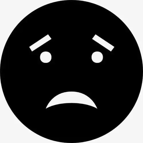 担心黑色的表情符号图标
