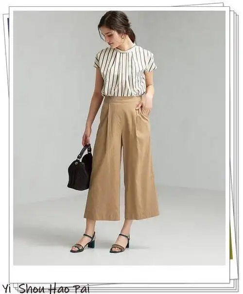 50条亚麻裤的夏季流行搭配look分享_裤子