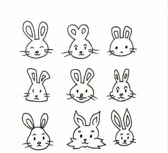 一组萌萌哒的简笔画小动物67