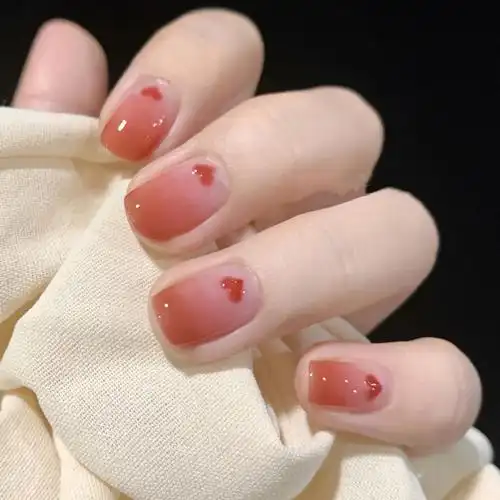 手工定制甲片指甲成品贴片短款网红果冻渐变美甲工具