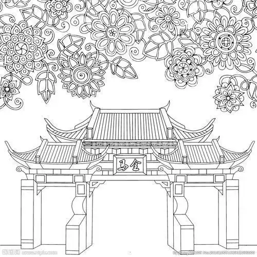 昆明景点简笔画