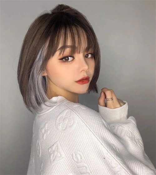 洋气短发挂耳染 什么发色都能染_染发发型 - 美发站