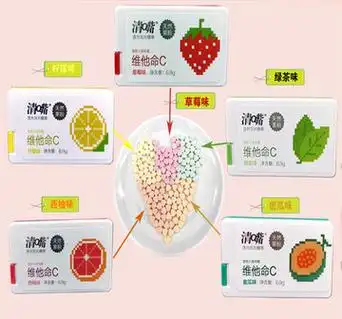 清嘴含片压片糖果6.9克盒装*12小盒口香糖薄荷糖