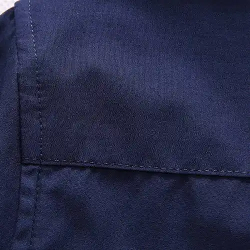 丹杰仕 长袖衬衫男士商务修身免烫纯色衬衣 藏蓝色 m/尺寸偏小