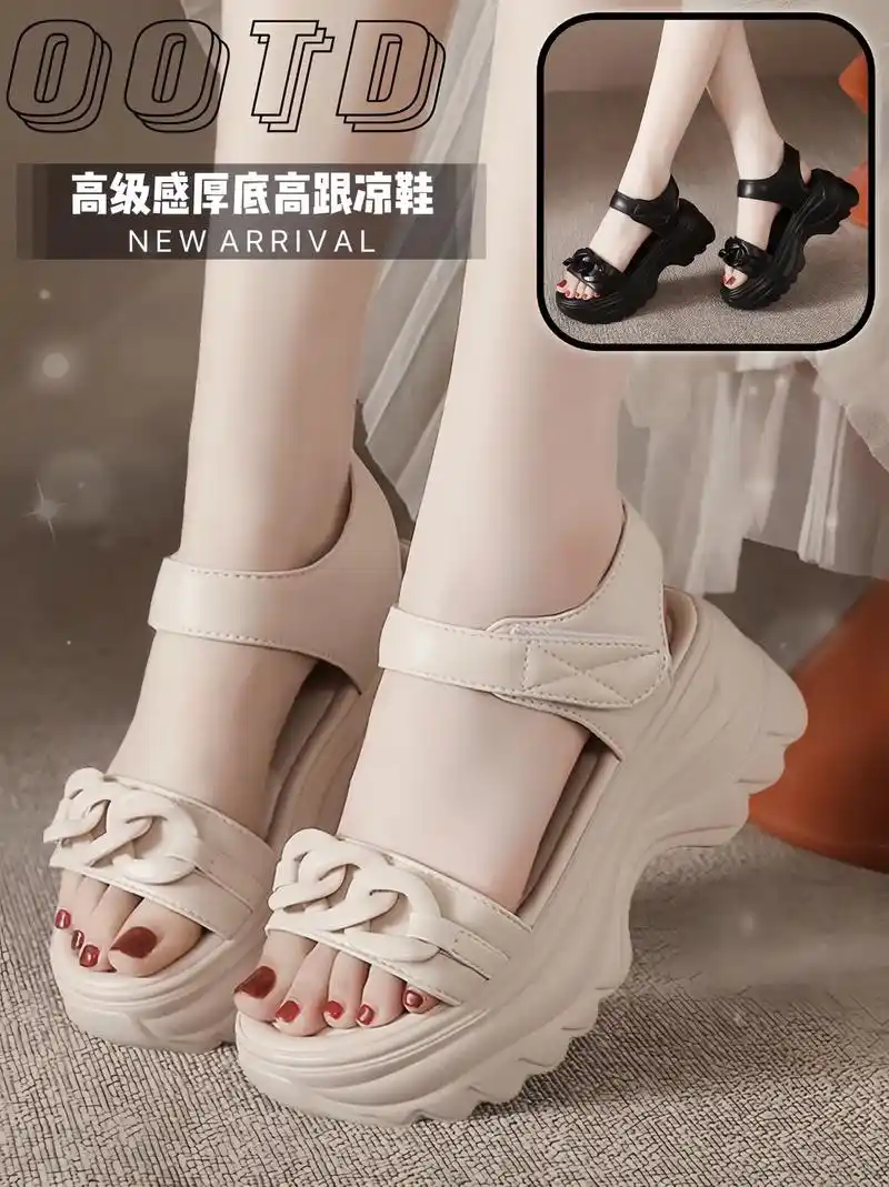 时尚松糕高跟软底凉鞋 这款凉鞋真的好穿又百搭哦!小码女鞋33码