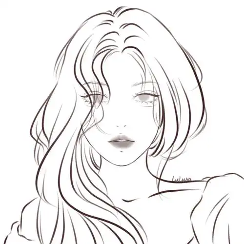 线稿临摹手绘头像