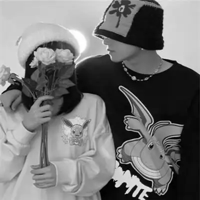 60组精选黑白情头双人两张图片_情侣头像_头像屋