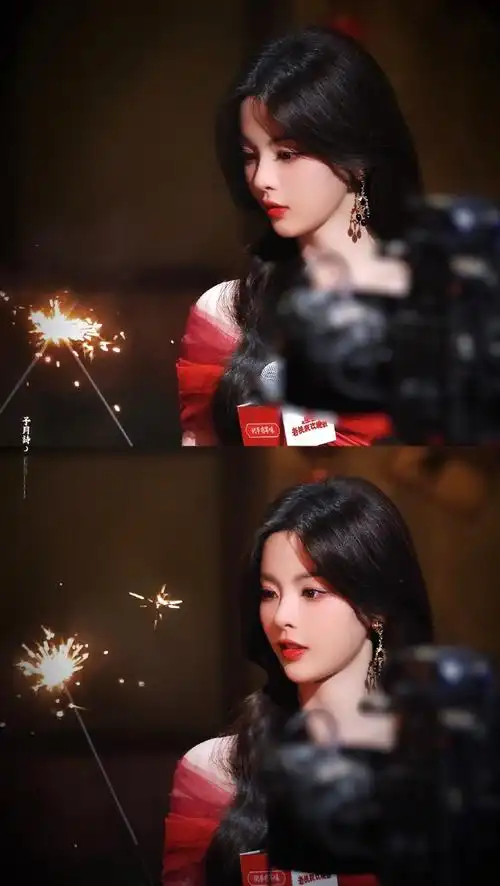 杨超越烈焰玫瑰##杨超越港风红裙