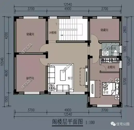 二层半简欧式别墅设计图秀丽简约大气不俗带阁楼外置厨房