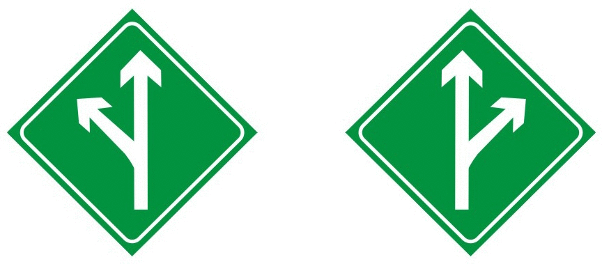 分流标志_指路标志 - 查证啦