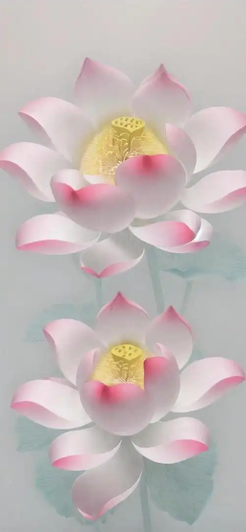 莲花壁纸,远观莲花,如霞似雪,洁白无瑕