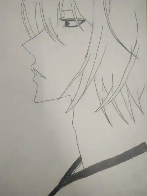 黑白动漫 男生 线稿 铅笔画-堆糖,美好生活研究所