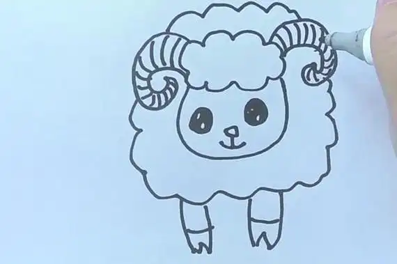 盘羊简笔画盘羊简笔画步骤
