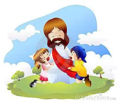 耶稣的简笔画彩色