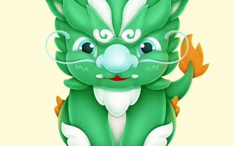 十二生肖 四大神兽 原创吉祥物 卡通形象 简丹卡通 龙插画 可爱龙