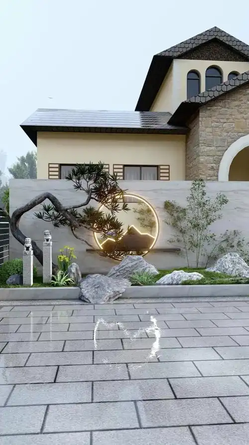 这样的新中式景墙是你喜欢的吗?