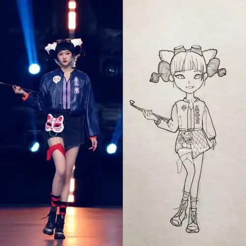 关晓彤宝青坊主手绘步骤