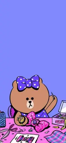 可爱布朗熊手机壁纸