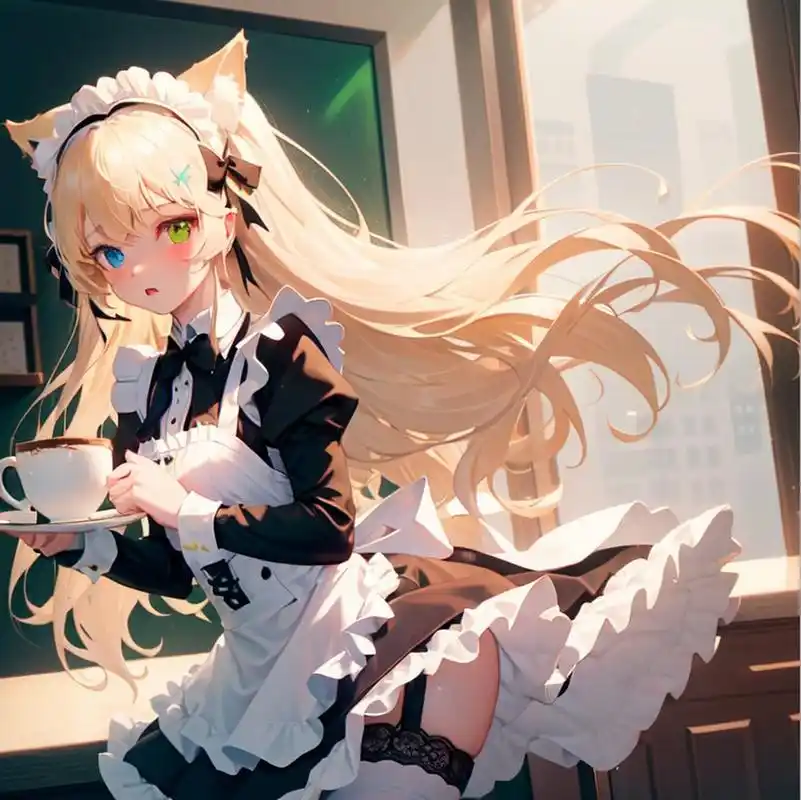 异色瞳猫耳娘女仆