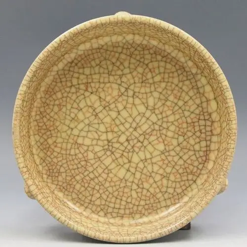 宋 哥窑 金丝铁线 三足笔洗 文房用具 古董瓷器古玩古瓷器收藏-淘宝网