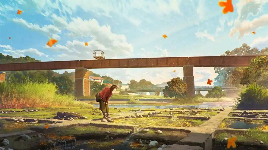 治愈系二次元卡通少女壁纸,阳光下的女孩,美好而纯真