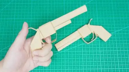 西部牛仔看了直眼馋教你用a4纸折左轮手枪