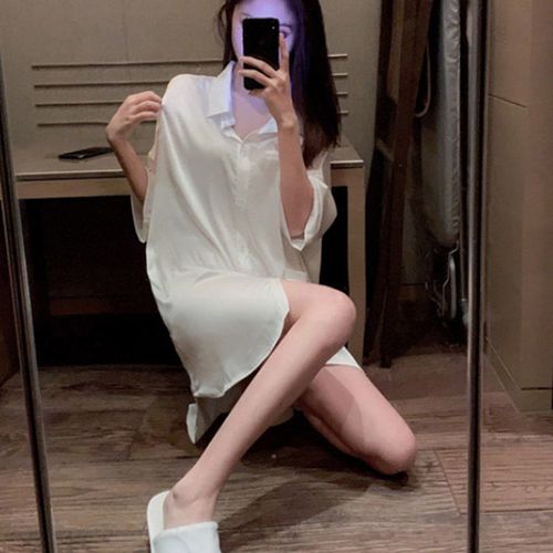 女士春夏季睡裙纯欲风睡衣女春夏网红抖音性感睡裙女男友风高颜值套装