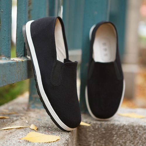 老北京布鞋男春秋机制千层底单鞋防滑耐磨中老年开车大码工作布鞋