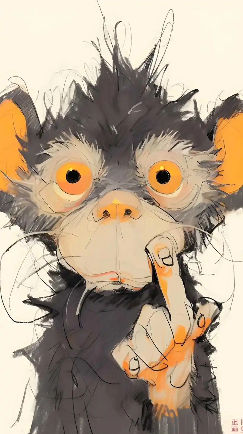 非常有个性的猴子有喜欢的不#欢迎取图 #屏保该换了系列 #这 - 抖音