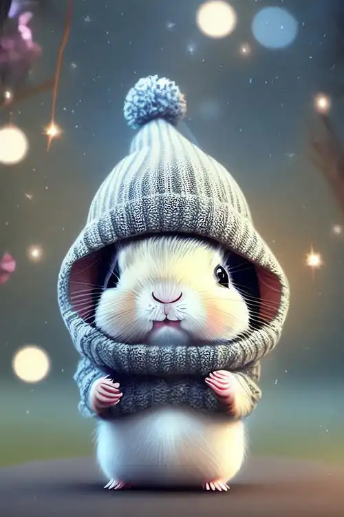 超级可爱的萌萌兔 ai绘画壁纸