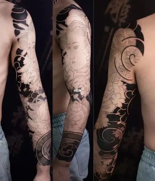 tattoo  #花臂纹身  #纹身手稿  #日式老传统纹身  #生首纹身  #坦贩