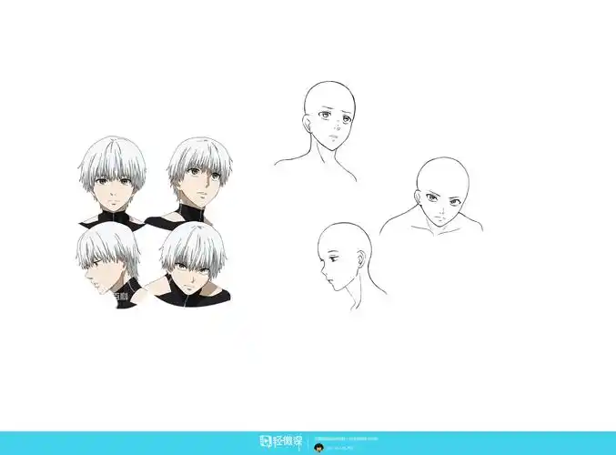 作业:动漫人物头部仰视,俯视的画法训练 - rh-76-191 汽水 - 轻微课