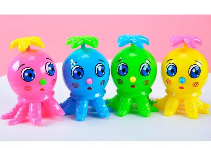 亚马逊热销流行迷你塑料教育章鱼发条玩具