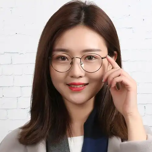 【定制成品光学镜】超轻圆框近视眼镜框女小脸复古圆脸眼镜近视镜男可