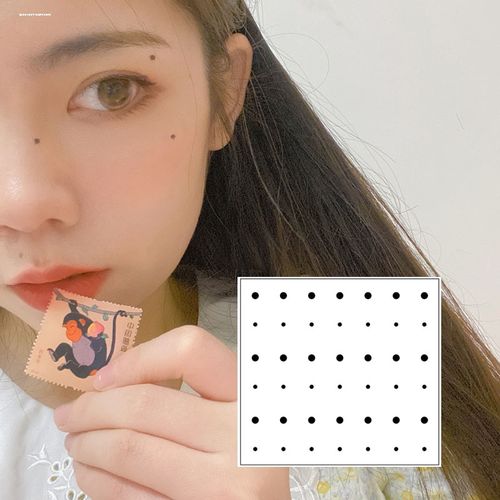 泪痣贴美人痣 黑色小图案纹身贴 网红款脸部假痣 防水持久女
