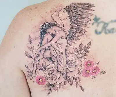 33张守护天使纹身图案