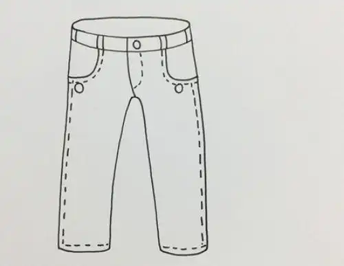儿童涂色牛仔裤简笔画怎么画 彩色牛仔裤简笔画教学步骤