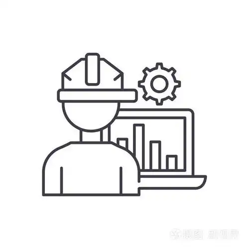 生产自动化生产线图标概念生产自动化向量线性例证标志标志