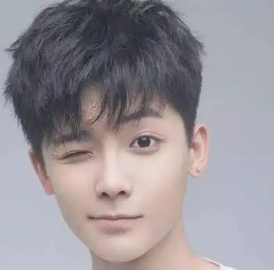 脸蛋又长又瘦的男生,选择的是这一种男00后短发发型,齐刘海的短发发型