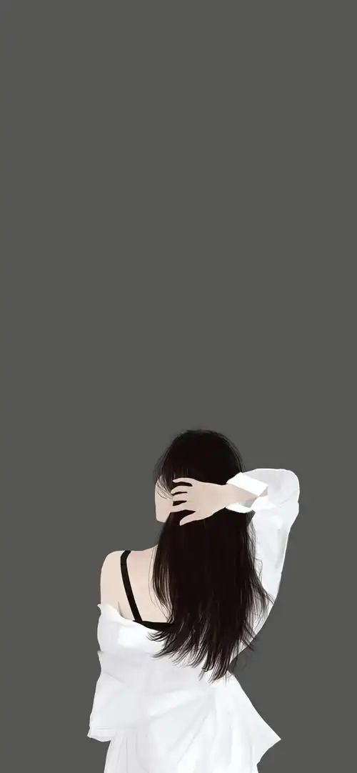 手机壁纸|高清女神背影壁纸,美丽而神秘