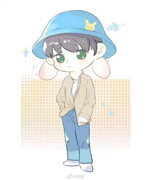 饭绘q版王源一则,帅气可爱的源兔兔
