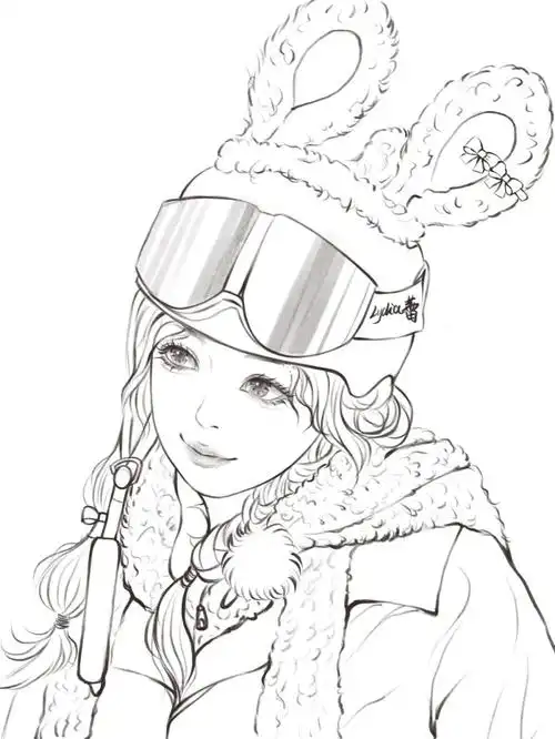 虞书欣少女线稿