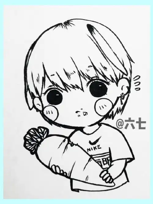 想姐姐时画的简笔画(2961069961072378@the9-刘雨昕