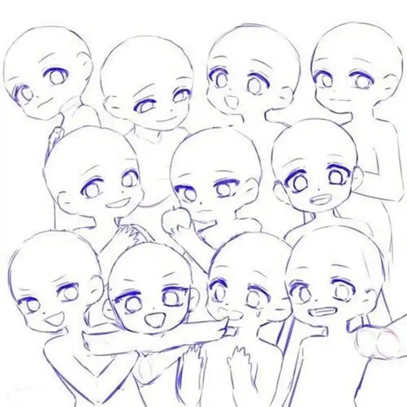 人物模板多人q版